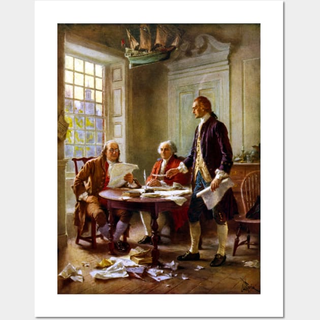 Writing The Declaration of Independence Wall Art by warishellstore